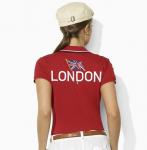 polo ralph lauren femmes tee shirt london five botton rouge